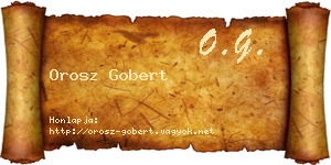 Orosz Gobert névjegykártya